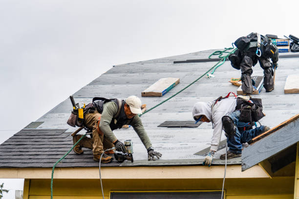 Professional Gutter Installation technician working in Ona, WV